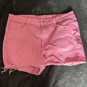 Old Navy Pink Jean Shorts Distressed Cut-Off Style